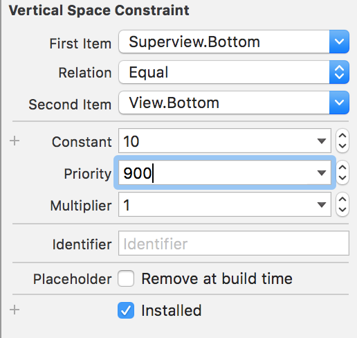 修改约束优先级